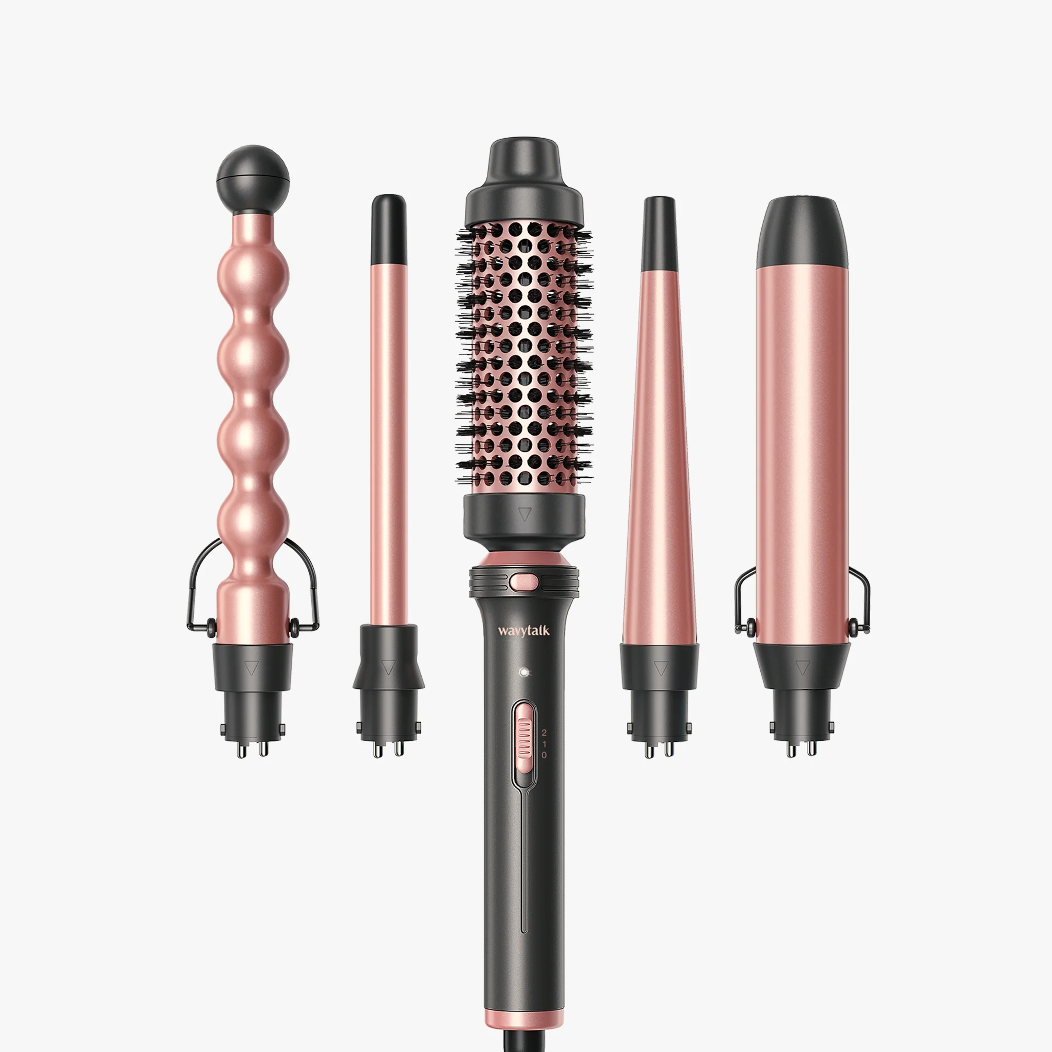 Wavytalk - 5 in 1 Curling Wand Set (Rose Gold)